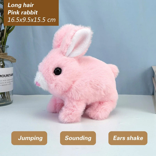 Conejito De Peluche Electrónico Con Sonidos Y Movimientos+za