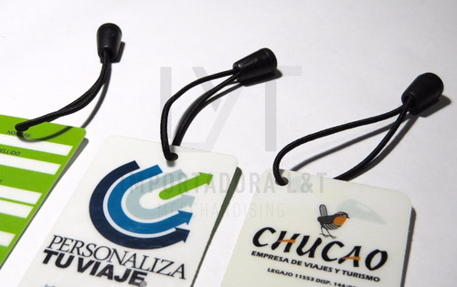 Imagen 3 de 7 de Tarjetas Marbetes Pvc Valijas Equipaje Doble Faz Pack 200u