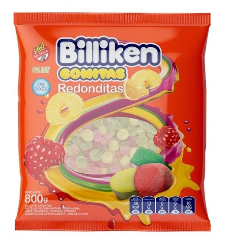 Gomitas Billiken Redondas Jelly X 800 Gr. - Lollipop