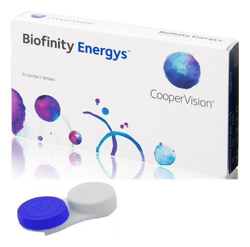 Lente De Contato Biofinity Energys Incolor Com Grau + Estojo