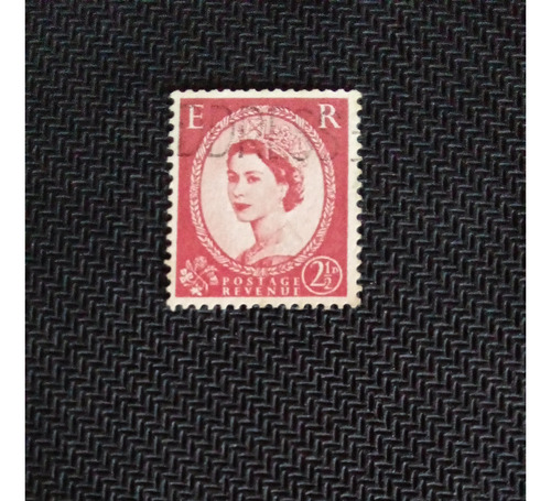 Queen Elizabeth Il Rojo Rostag Revenue 1956. Impecable.