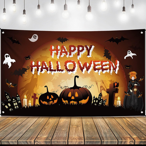 Katchon, Con Tela De Halloween Feliz Y Embrujada - Xtralarge