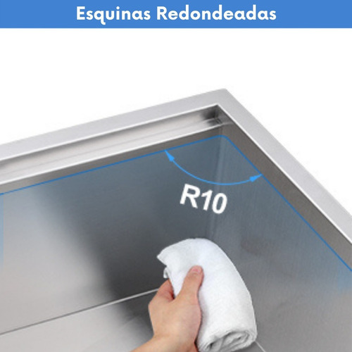 Imagen 7 de 10 de Pileta De A.inox 64x49x22 + Accesorios - Cagliari