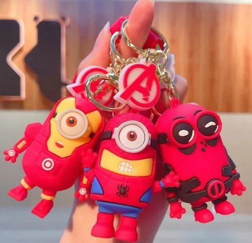 Llavero Colgante Minions Superheroes Kawaii