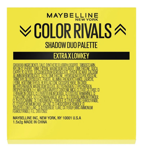 Paleta De Sombras Maybelline Colors Rivals - Shadow Palette Extra X Lowkey