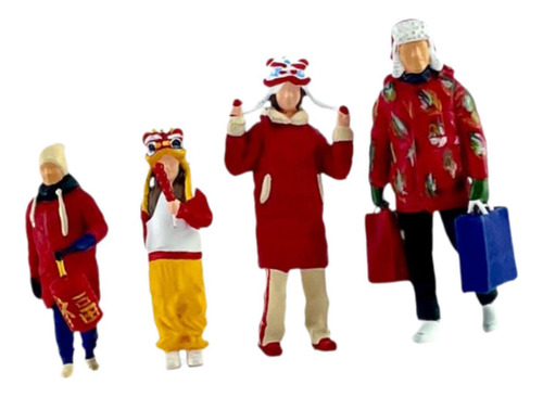 4x 1:64 Figuras Familiares De Escala Miniatura Miniaturas