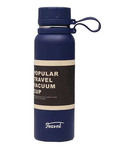 Termo Tomatodo Portátil De 650ml Doble Fondo Azul Travel