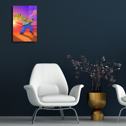 Poster Homero Queen Los Simpson Metálico + Soporte 20x30