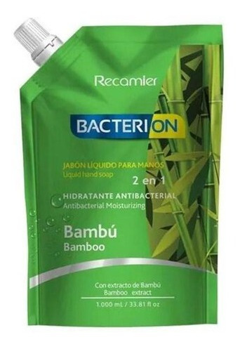 Bacterion Jabón Hidratante Antibacterial 1lt Bambu