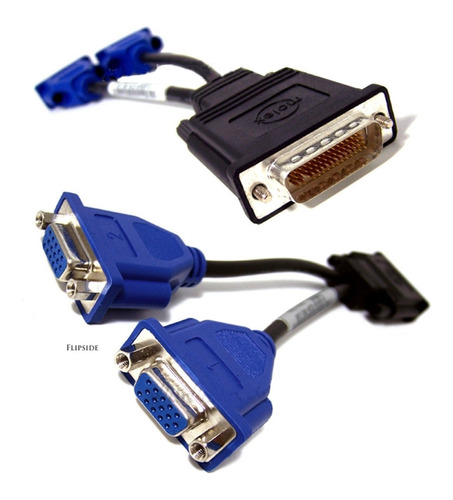 Dell Molex Dms-59 To Dual Vga Y-splitter   