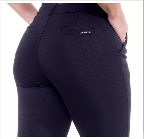 Calça Social Cintura Alta-com Bolsos-5% Elastano-famosa K2b 