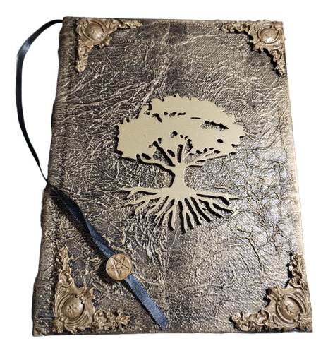 Grimorio 120 Fls Árvore Da Vida Caderno Artesanal Bruxa