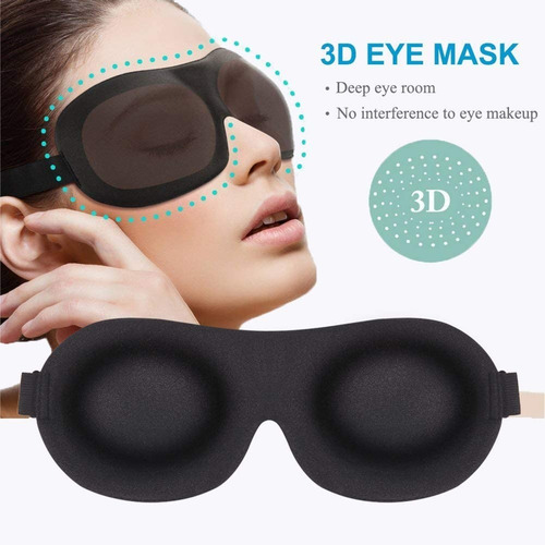 Imagen 2 de 5 de Antifaz/mascara Sueño Ojos 3d Dormir/viajar/avión/confort