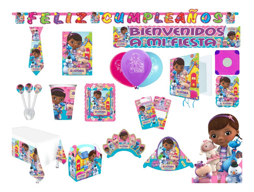 Kit Decoración Piñata Fiesta Infantil  Doctora Juguetes