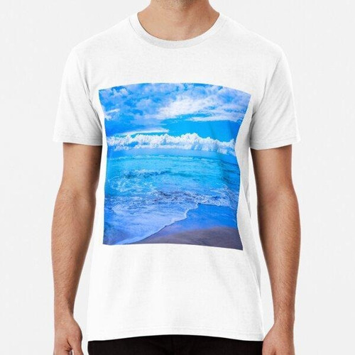 Remera Gorgeous Blue Ocean Water And White Clouds Algodon Pr