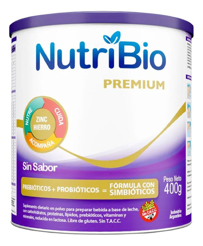 Nutribio Premium Polvo +10 Años Suplemento Sin Sabor 400g