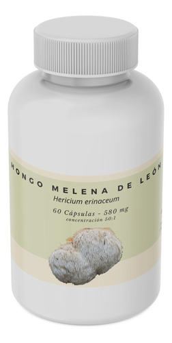 Capsulas Hongo Melena De León - 60 Capsulas - 30:1 - 260 Mg