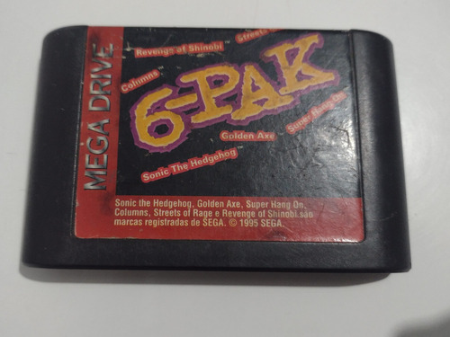 Cartucho Jogo 6 - Pak Mega Drive Tectoy (Usado)