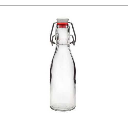 Imagen 4 de 9 de 6 Botellas De Vidrio + Tapon Mecanico 250ml