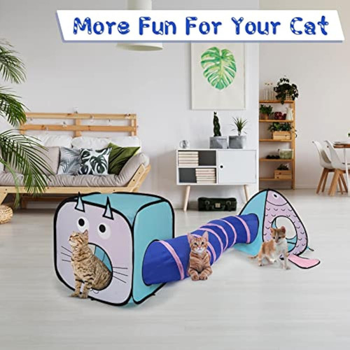 Paquete De Túneles Y Cubos De Juguete Rypet Cat - Tubo De Ga