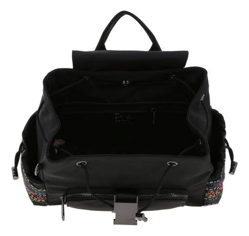 Mochila De Dama Barbie Gorett Edki Br25025-3 Negro Dama Diseño De La Tela Liso