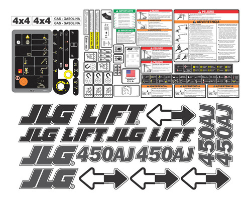Calcomanias Elevador JLG 450ajserieii