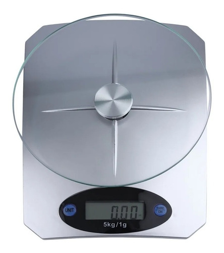 Balanza Cocina Digital 5 Kilos Base Vidrio 5 Kg Precisión 1g