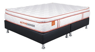 Combo Colchón Queen Con Pillow Top Active Sense + Base Cama