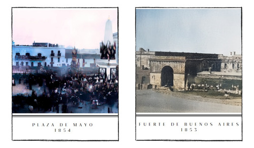 Set 5 Postales Fotos Antiguas Buenos Aires 1850s