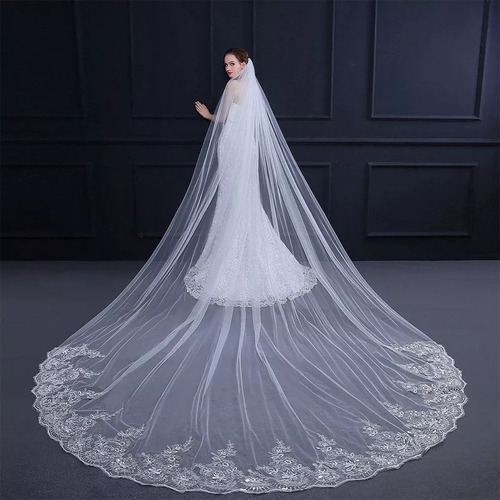 Lanjing Rolling Cathedral Mulher De Uma Camada, 4 M, Véu De