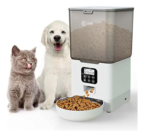 Ciays Automatic Cat Feeders, 5.6l Cat Food Dispenser Hasta 2