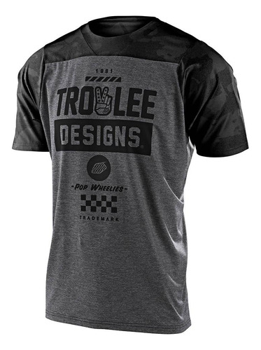 Jersey Troy Lee Designs Skyline Ss Camber Camo Light Gray