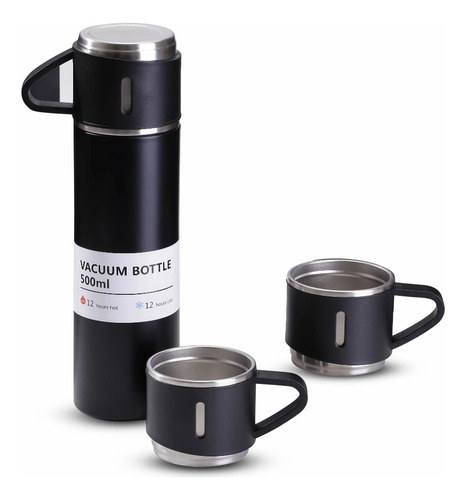 Termo Vacuum Acero Inoxidable 3 Tazas, Para Café, Te, Jugos 