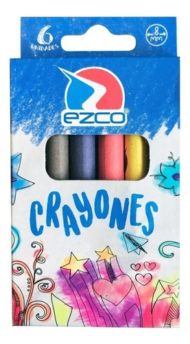 Crayones Cera Ezco Escolares X 6 Unidades Pack X 6 Cajitas