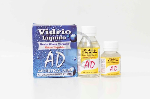 Vidrio Líquido Resina Cristal  2 Componentes 75ml Artdibu