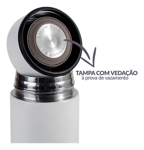 Squeeze Térmico Inox Quente E Frio 500ml Termopro Cor Branco
