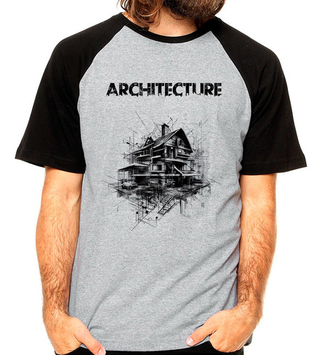  Camiseta Raglan Arquitetura E Urbanismo Faculdade Curso 001