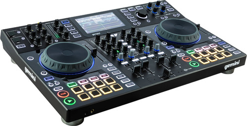 Controlador Dj Independiente Con 2 Decks Gemini Sdj-4000 Color Negro