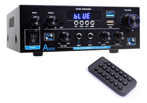 Woopker Amplificador De Audio Ak55 450 W+450 W Hifi Estereo