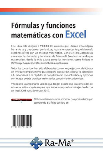 Libro - Fórmulas Y Funciones Matemáticas Con Excel, De Dani