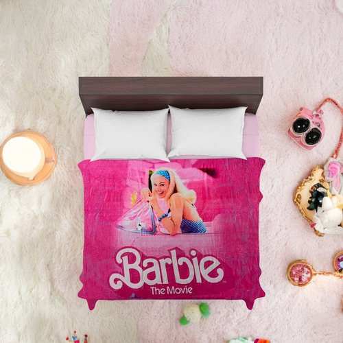 Cobertor Sobrecamero Barbie Matrimonial
