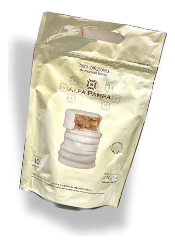 Alfajores Mini Alfa Pampa Chocolate Ddl 10u 32 Gr Doypack