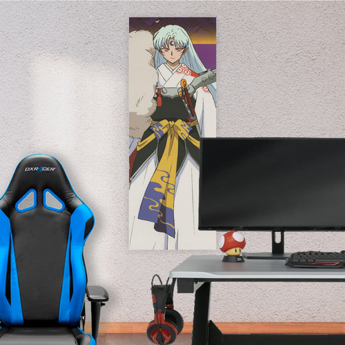 Imagen 1 de 8 de Cuadro Grande 30x80 Cm Inuyasha Sesshomaru Rey Bestia Oeste