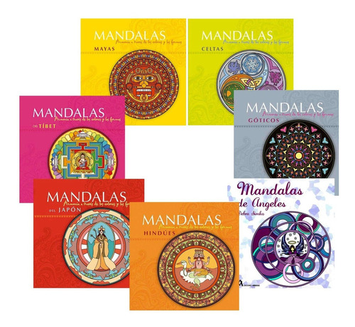 Libro Mandalas Oríginal + 48 Lápices Tinta Gel Fluorescente 