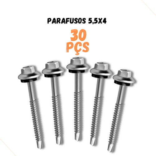 Parafusos Sextavado Para Metalon Auto Brocante 10cm 5.5 X 4