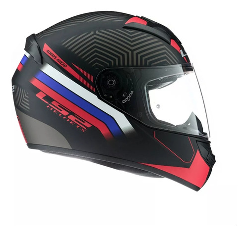 Imagen 5 de 8 de Casco Moto Integral Ls2 352 Zen Negro Rojo Mate