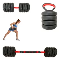 Comprar Set Kit Mancuernas Pesas Multiusos Ajustables Hogar Gym 30kg Color No