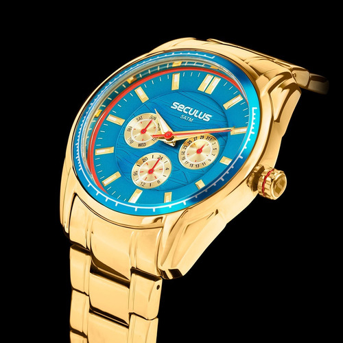 Relógio Feminino Seculus Multifunção Dourado 20557lpsvds2