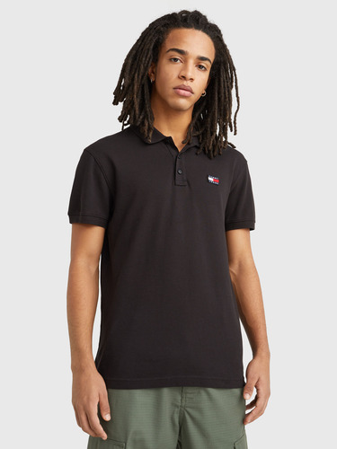 Polo Classic Con Parche Hombre Tommy Jeans Negro