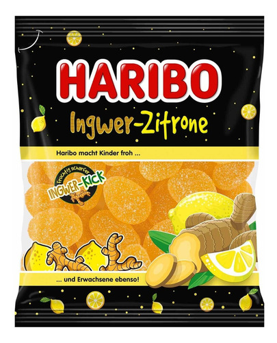 Gomitas Haribo Jengibre Y Limón 160 Gr